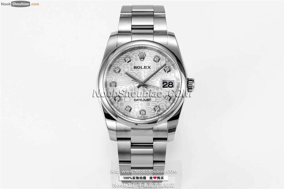 Rolex 劳力士 Datejust 日志型 36MM 银色念花纹表盘 镶钻 N厂手表