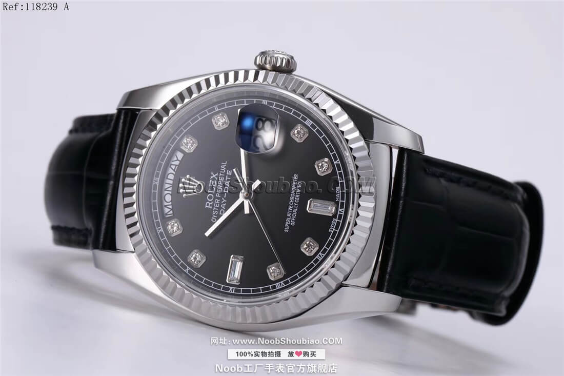 Rolex 劳力士手表 星期日历型36系列 118239 A黑盘镶钻 
