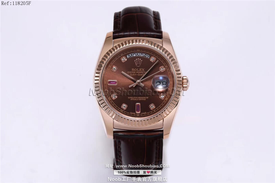 Rolex 劳力士手表 星期日历型36系列 118205F 三角坑纹外圈 NOOB手表